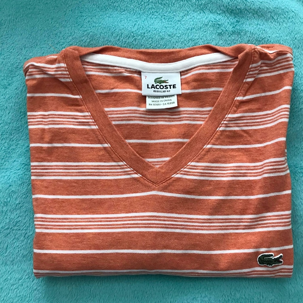 MEN'S Lacoste V-Neck Size 7  US size mens XL